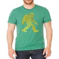 Muška zlatna folija sketch bigfoot zelena tri mješavina majica C Veliki zeleni