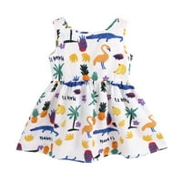 1-6Y Toddler Baby Kids Girls Neieveless Printhiped Suknje za životinje Princess Haljine