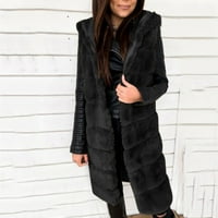 Tking Fashion Womens Faux-Fur 'Gilet prsluk bez rukava bez rukava topliji jakna kaput Obuća - XXXL