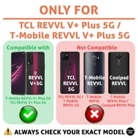 Osobni tanak slučaj kompatibilan za TCL Reverl V Plus 5G, T-Mobile Revvl V Plus + 5G, čelični uzorak