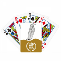 Slatka pingvina životinja za životinje za životinje Royal Flush Poker igra reprodukciju karte