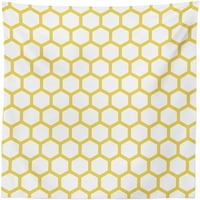 Žuti i bijeli stolnjak, šesterokutni uzorak koemive za vrijeme saća jednostavno geometrijski jednobojni, pravokutni poklopac stola za trpezariju Kuhinjski dekor, žuti i bijeli
