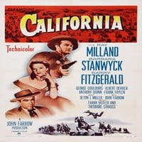 Kalifornija američki poster umjetnosti iz vrha: Ray Milland Barbara Stanwyck Anthony Quinn Movie Poster