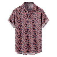 4. jula Muška havajska majica SAD Nacionalna zastava Boja blok košulje košulja Ovratnik odjeće 3D print