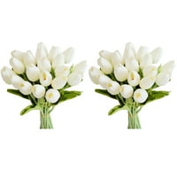 Cvijeće bijelog umjetnog tulipana za ukras za zabavu, ukras za vjenčanje doma