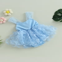 Dječja djevojačka haljina, haljina bez rukava Butterfly Tulle patchwork bodysuit