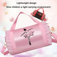 Slatka baleta plesna torba za teretanu Travel Dufffre Bag za djevojke Tutu haljina torba sa ključevom lanac za djevojčice, stil: ružičasta kratka stila pređe;