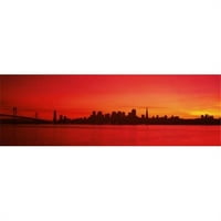 Panoramske slike Građevine na mostu Waterfront Bay Most San Francisco Bay San Francisco California USA