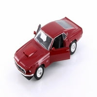 Diecast Car W Trailer - Ford Mustang Boss Hardtop, Crvena - Welly 24067 4D - Skala Diecast Model igračka automobila