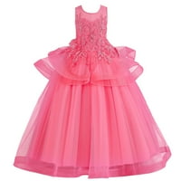 Proljetna haljina za djevojčice Dječje djece Dječje djevojke Proljeće Ljeto Print Ruffless Beavelessy