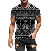 Sdjma Muška labava Fit Heavyweight Majica s kratkim rukavima, majica s kratkim majicama 3D uzorak s