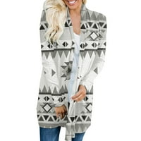 Cuekondy Cardigan džemperi za žene Ležerne prilike za zimski pad dugih rukava otvoren prednji kaput