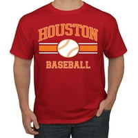 Divlji Bobby Grad Houston bejzbol Fantasy Fan Sports Muška majica, Crvena, 4x-velika