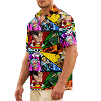 Jedan luffy casual gumb niz havajsku majicu majice kratkih rukava za muškarce sa džepom slobodne l