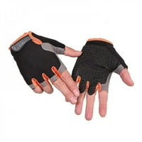 1 kair biciklističke rukavice pola prsta klizna zagrijavanje za dizanje tegova za podizanje tenderske fitness sportska ručka za muškarce i žene crna + narančasta l