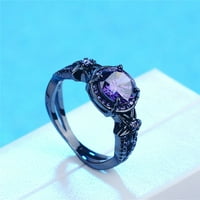 Nakit za žene Prstenje moda Izvrsni ljubičasti circon prsten za žene Angažovanje prstenastog nakita pokloni slatki prsten trendi poklon nakita za nju