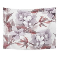 Smeđa apstraktna cvijeća od jabuke Ručno šareno cvjetaranje grana Boja zidna umjetnost Viseća tapiserija