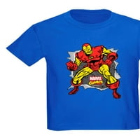 Cafepress - Iron Man Ripped Kids Dark T Majica - Kidska tamna majica