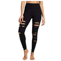 Ženske joge hlače Sport High Squik gamaše Workt Trust Slim Pant pantalone Black XL