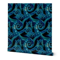 Swatch original & Stick pozadina - male skale od hobotnice pilat kraken akvarel za lignje plavi ocean
