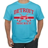 Divlji Bobby City of Detroit Hockey Fantasy Fon Sports Muška majica, lagana tirkizna, 3x-velika