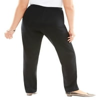 Roaman's Women's Plus Veličina pada hlače za pletene pantalone