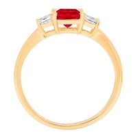 1.11CT Princess Cut Simulirani turmalinski 18K žuti zlatni godišnjički angažman kamena prstena veličine