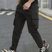 Muški teretni pantalone pantalone Cargo s više džepnim teretom Muški zatvarač opuštene hlače Muške hlače