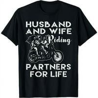Partner za vožnju muža i žena za život crna majica kratki rukav TEE poklon unisex