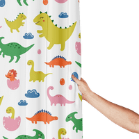 Set zavoja za tuširanje Dinosaurusi crtani garnituri od tiskanih kućica za crtanje s Grommettima i kukama Vodootporna zavjesa za kupaonicu