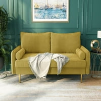 Koby Home Secticlal Sofa Velvet Sleeper Sofas 70 Kauč sa 3 sjedala za dnevni boravak Goldenrod Yellow