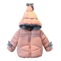 Durtebeua Cuted Bear uho zatvarač sa džepom zimska topla gusta kaputa za kapute za puffer Dječja djeca