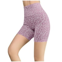 Corashan ženski leopard print joga kratke hlače visoki struk hip lift fitness tajice joga hlače