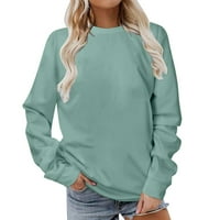 Dukseri za vrat AHERBIU za žene dugih rukava pulover pulover u obliku boje, slobodan izlaska izlaska dukserica