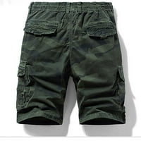 Muške kratke hlače Multi džepovi Pamučni Camo Cargo Shorts Loose Casual Vanjske vojne hlače