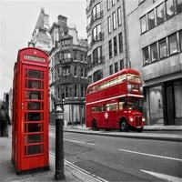 7x5FT fotografija pozadina Cityscape London Autobus Crveni telefonski br. Eleagnt evropska zgrada Priroda
