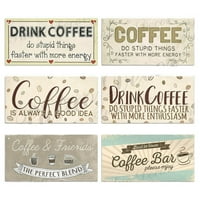 7.8 * Vrste znakova za kafu Drvene viseće plakete Poklon Početna Kuhinjski kafu bar Dekoracija