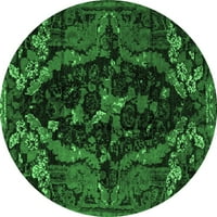 Ahgly Company Zatvorena okrugla Perzijska Emerald Green Bohemska prostirke, 4 'Round