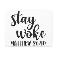 Wits Fighties Wake Matthew 26: Biblijski stih platna Christian Wall Art Art spreman za objesiti neupljiv
