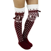 Homenesgenics ženske čarape čišćenje božićne tople bedro velike čarape plete nad čarapama koljena