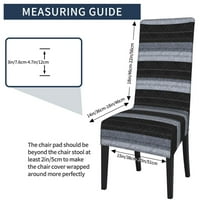 Geometrijska prugasta strugači teksture zaštitni prostor Sjedište prekrivača stolice za blagovaonicu