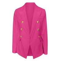 Elegantni poslovni ured Rad Ženska dam Solid gumb Odjeća za jaknu kaput