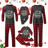 Daznico Family Božićni PJS Podudaljni setovi Porodični pidžami postavio božićnu kućnu odjeću na duge