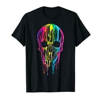 Šareno topljenje lubanja Halloween Boys Rainbow Graphic Art Majica