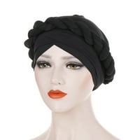 Shulemin turbanski šešir, modna čista boja pletenica muslimanska žena turbana hat hemopitna heroga glava