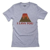 Lava You - Mountain Vulkano Ljubav Muška siva majica