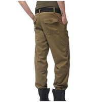 Ljetno čišćenje muške hlače za muške u školi Trendy Muške džepove Ležerne prilike Ravne pantalone Cargo