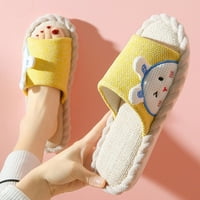Akiihool žene papuče žene ženske klizne papuče otvorene nožne cipele s puhanjem kućne cipele poprečni i vanjski