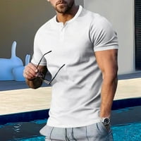 Ljetne muške mišićne majice na majici na majici, casual v izrez kratkih rukava bluza