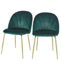 Veličine modernih zelenih stolica za ručavanje 2, šik baršunaste stolice sa zlatnim metalnim nogama